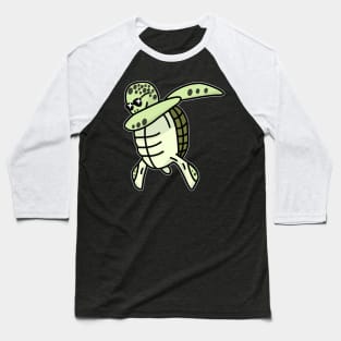 Cute Dabbing Sea Turtle Idea For World Oceans Day Baseball T-Shirt